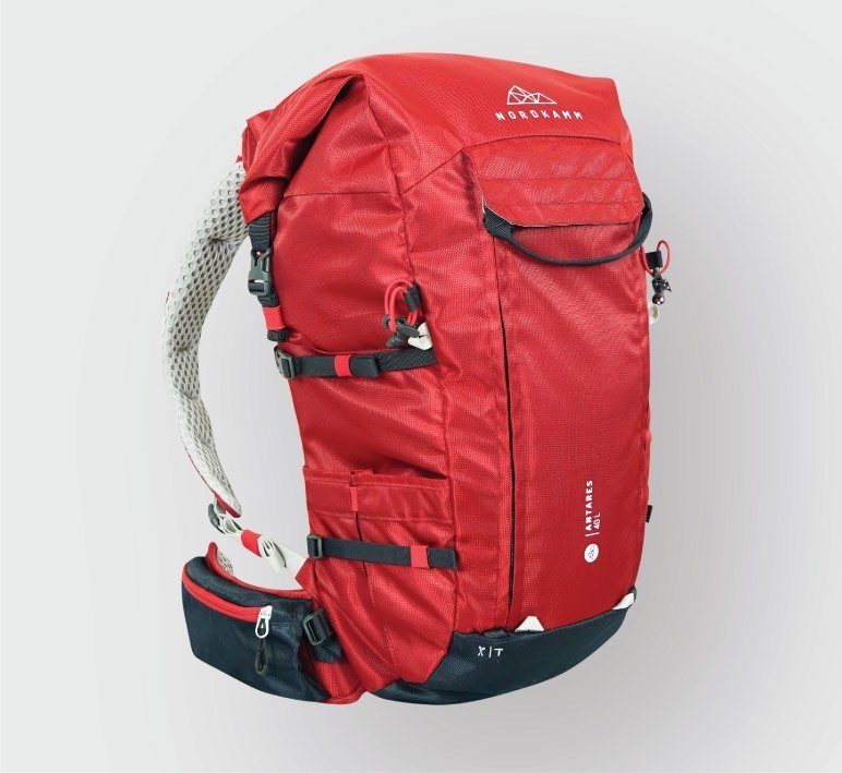 Wanderrucksack, Bergsport-Rucksack, Nordkamm, ANTARES, 40 Liter, rot