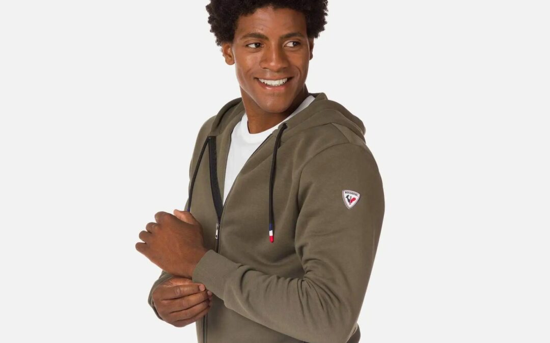 Herrensweatshirt ROSSIGNOL | Kapuze, LOGO, Reißverschluss | Farbe ACINUS LEAF | Size L
