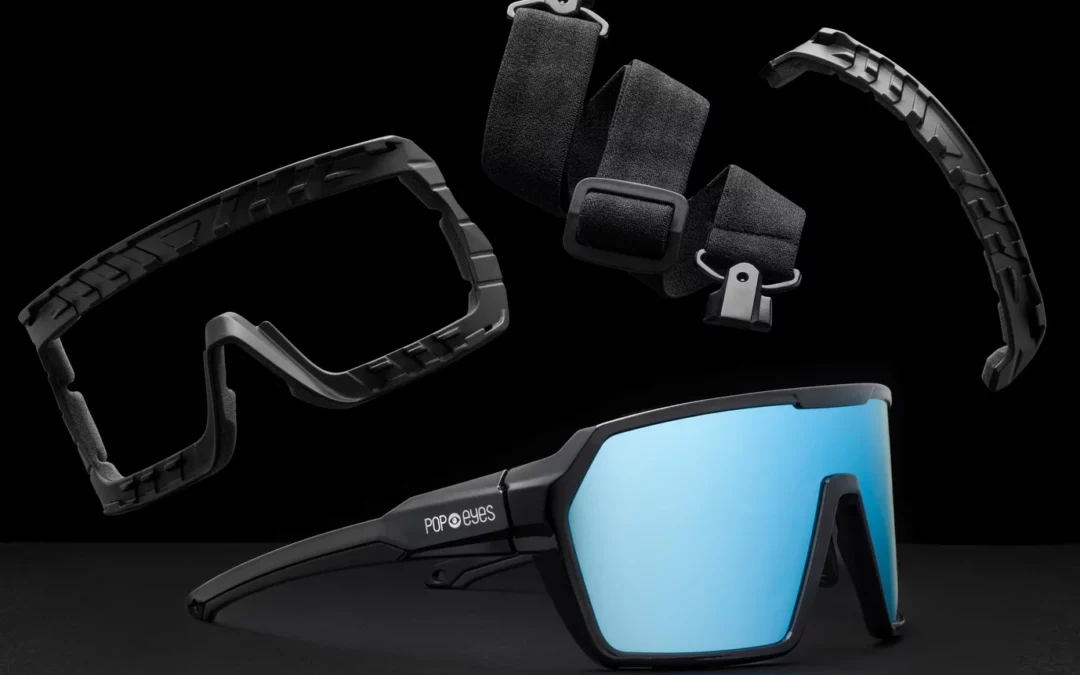 Sonnenbrille POP EYES | HARPER 3 IN 1 | Shiny Black