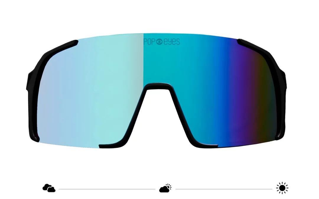 Sonnenbrille POP EYES | EDDY Photochromatic | Black|Ocean Blue
