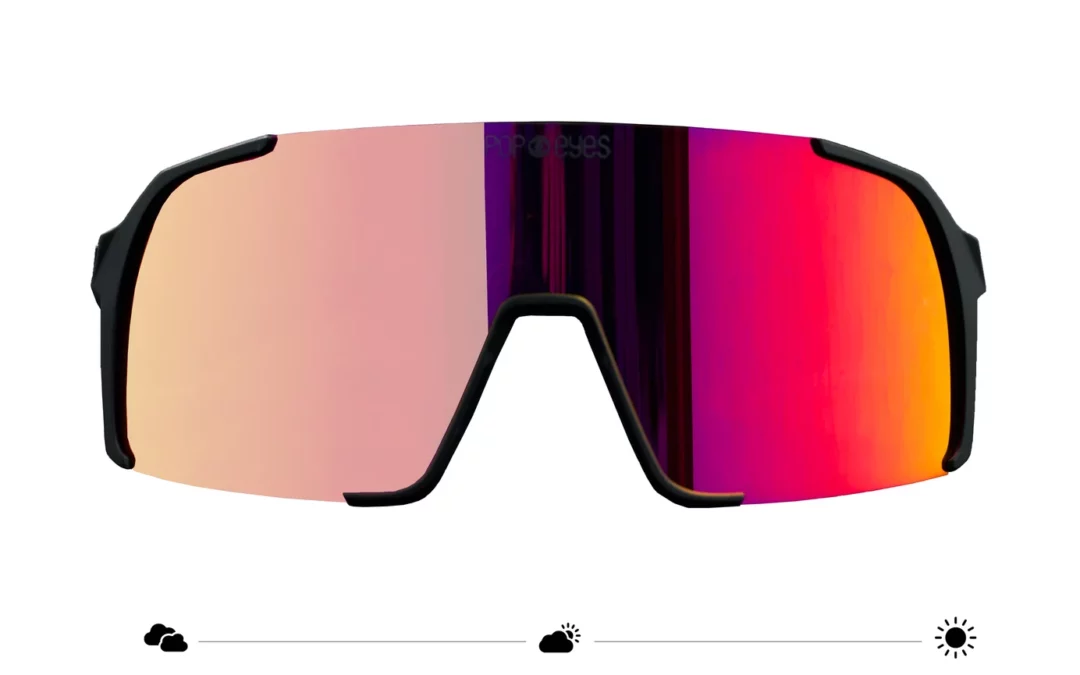 Sonnenbrille POP EYES | EDDY Photochromatic | Black|Sunset Red