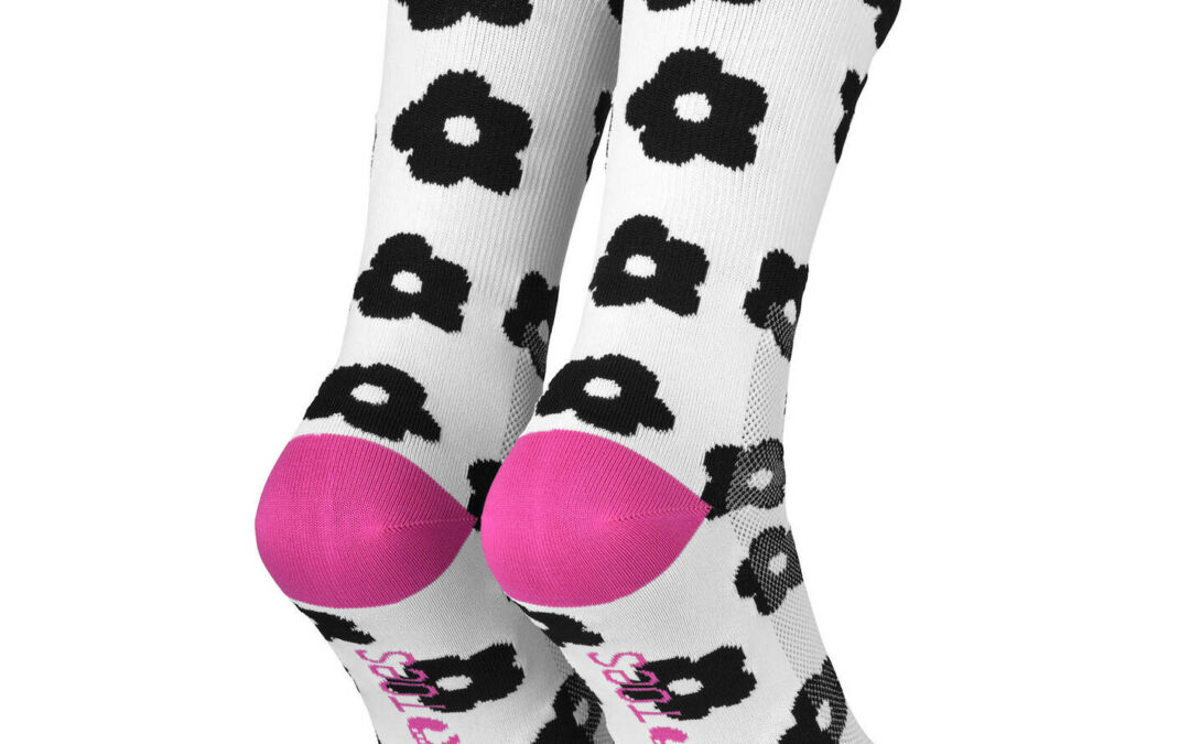 Bike Socken POP TOES | DAN – FLOWER POWER | Pink | Size 39-42
