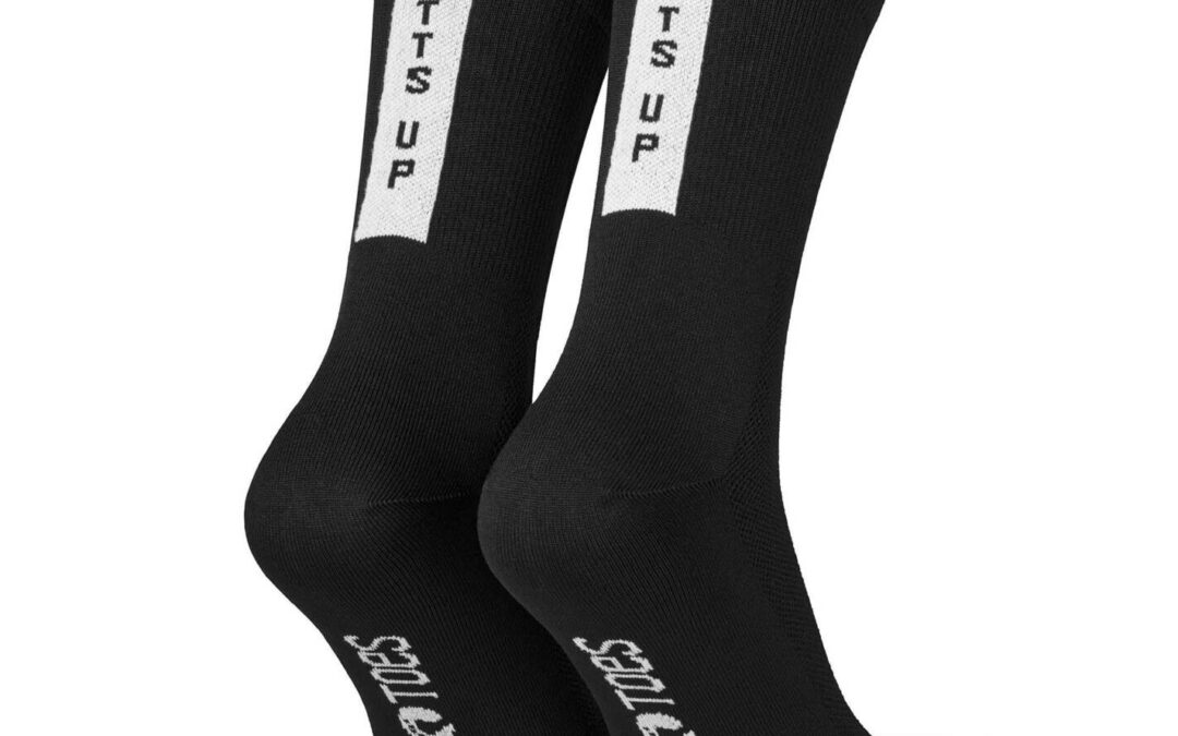 Bike Socken POP TOES | DAN – WATTS UP | Black | Size 43-46