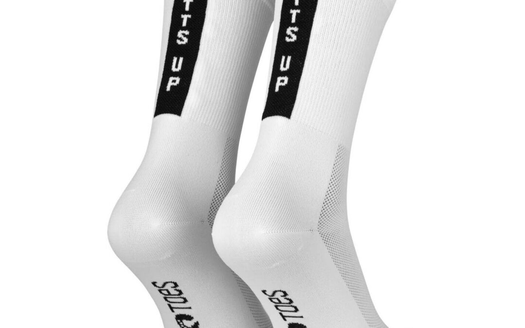 Bike Socken POP TOES | DAN – WATTS UP | White | Size 43-46