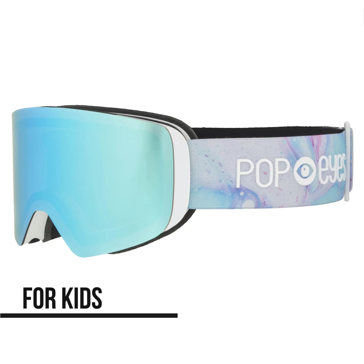 POP EYES Kinderskibrille JESS – kleine Passform, farbige Spiegelgläser & cooles Design für Kids.