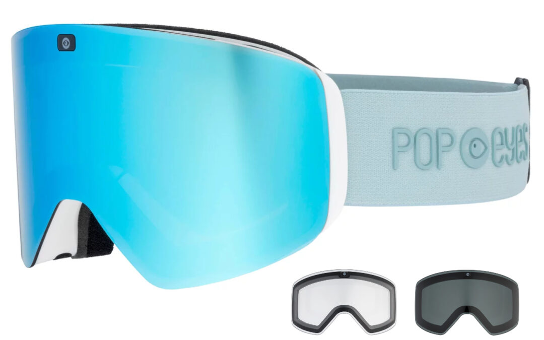 Skibrille | POP EYES | JAMIE CLEAN COLLECTION | mit magnetischer Wechselscheiben-Technologie (incl. 3 Wechselscheiben) | ALL MINT