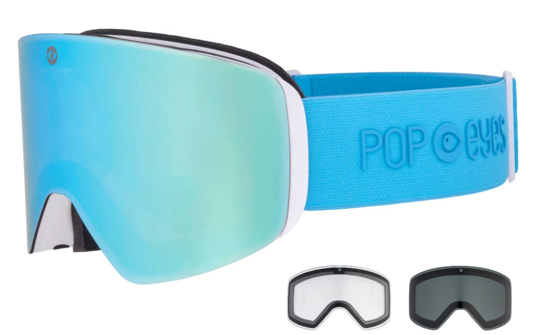 Skibrille | POP EYES | JAMIE CLEAN COLLECTION | mit magnetischer Wechselscheiben-Technologie (incl. 3 Wechselscheiben) | DARK MINT