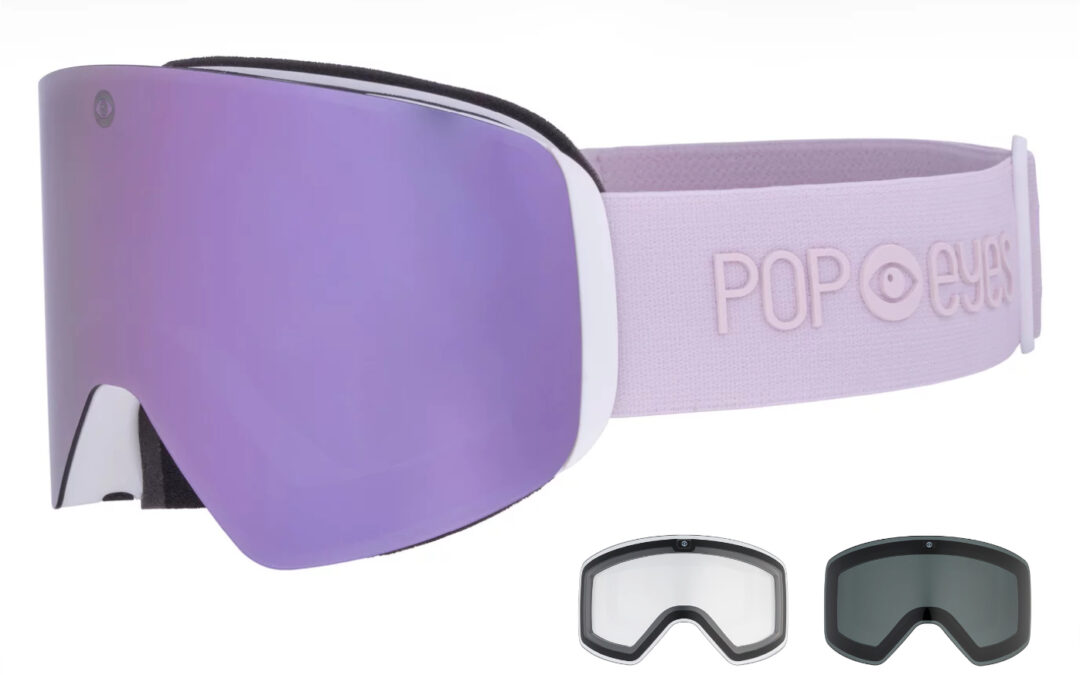 Skibrille | POP EYES | JAMIE CLEAN COLLECTION | mit magnetischer Wechselscheiben-Technologie (incl. 3 Wechselscheiben) | LIGHT PINK