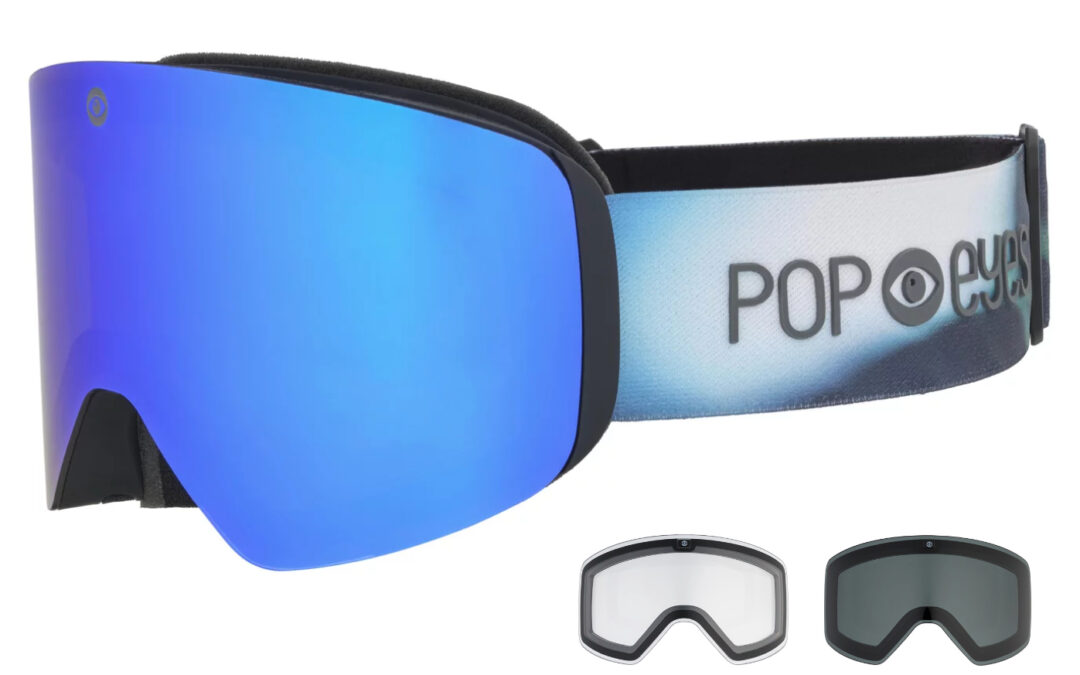 Skibrille | POP EYES | JAMIE WILD | mit magnetischer Wechselscheiben-Technologie (incl. 3 Wechselscheiben) | BLUE LIGHTS