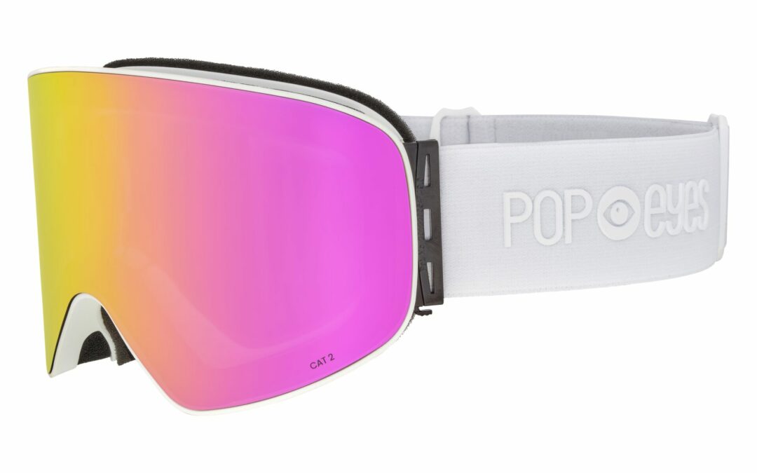 Skibrille | POP EYES | LARRY | PURE WHITE|PINK