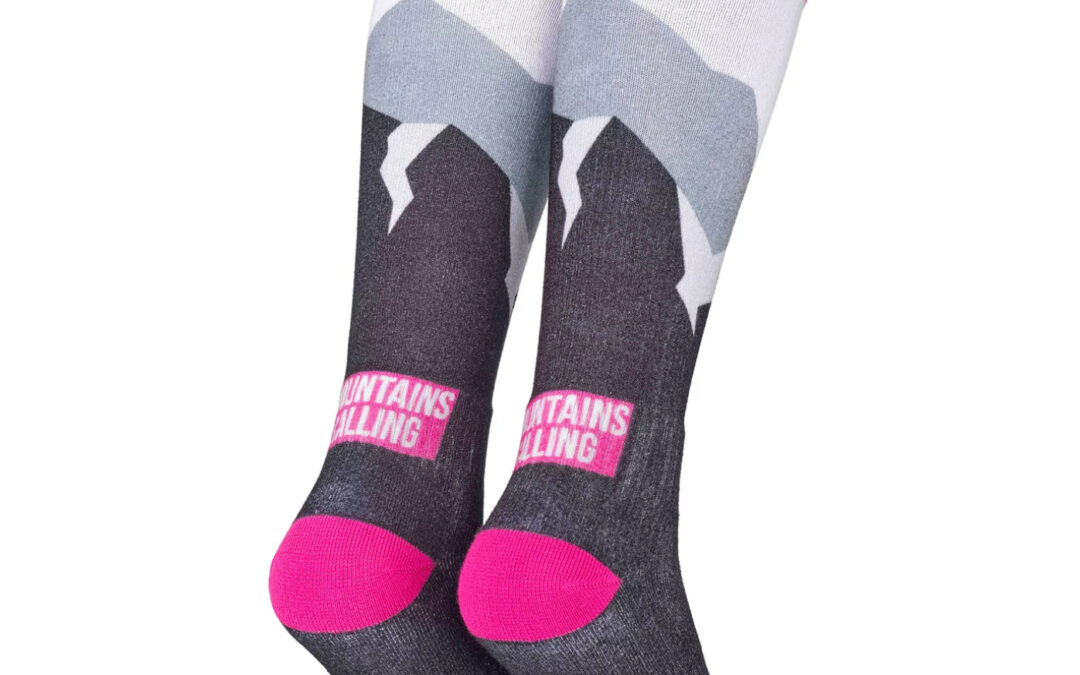 Skisocken POP TOES | JOHN – ‚MOUNTAINS CALLING – PINK‘ | Size 43-46