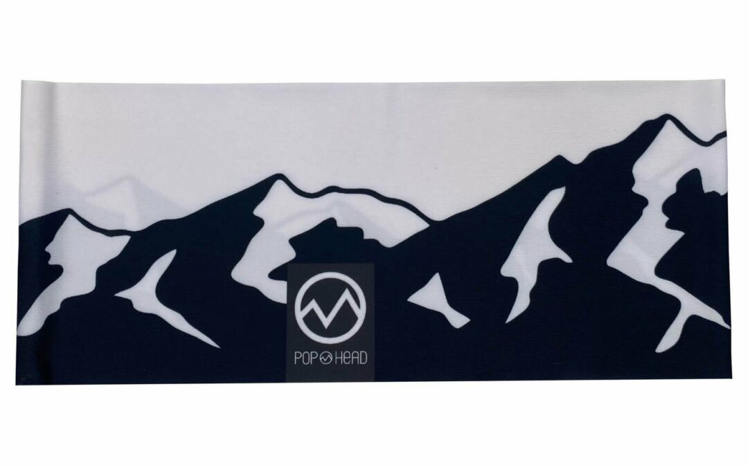 Stirnband POP HEAD | BILL ‚THIN‘ | Mountains White Black