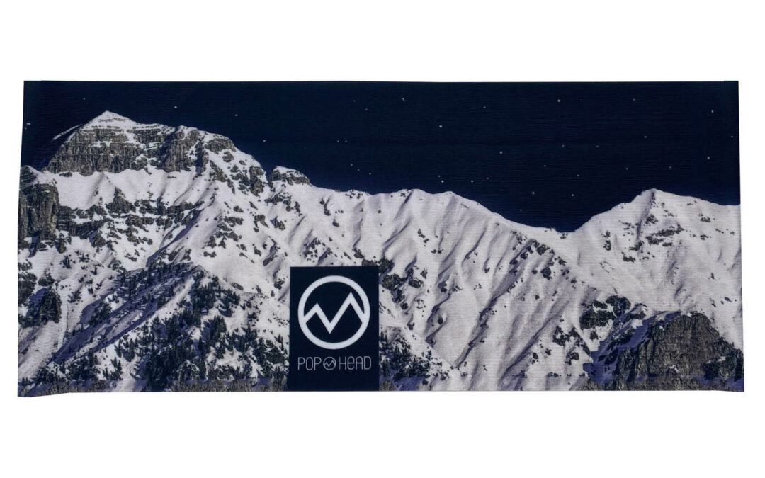 Stirnband POP HEAD | BILL ‚THIN‘ | Mountains Black White