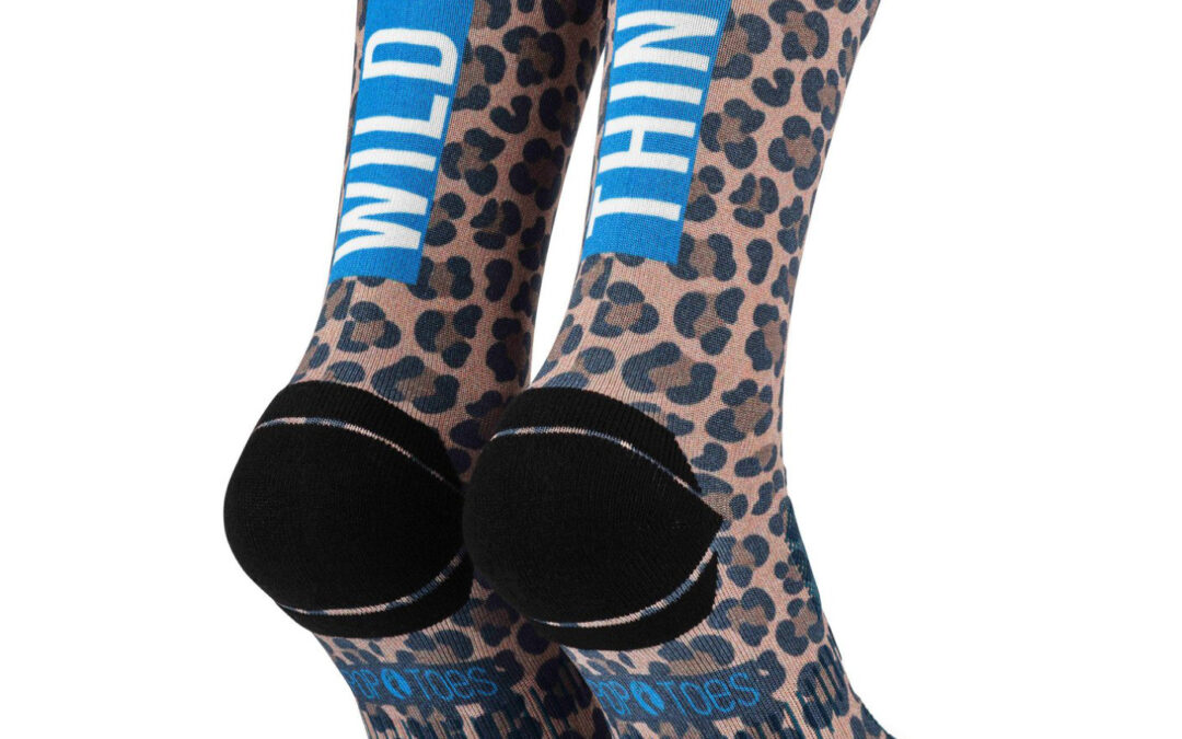 Outdoor Socken POP TOES | TONY | WILD THING – Leo Brown Blue | Size 39-42