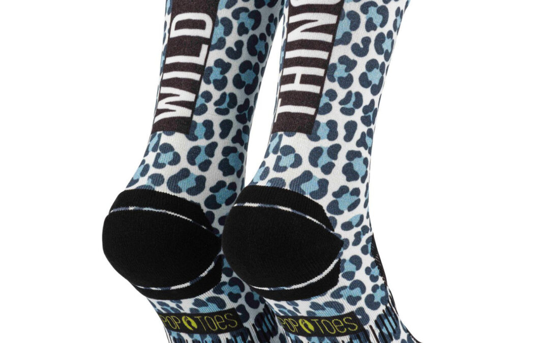 Outdoor Socken POP TOES | TONY | WILD THING – Leo Light Blue | Size 39-42