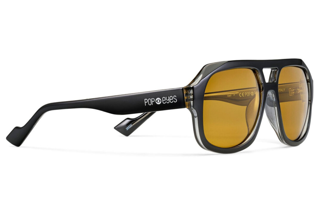 Sonnenbrille POP EYES | BOBBY | Shiny Black Yellow