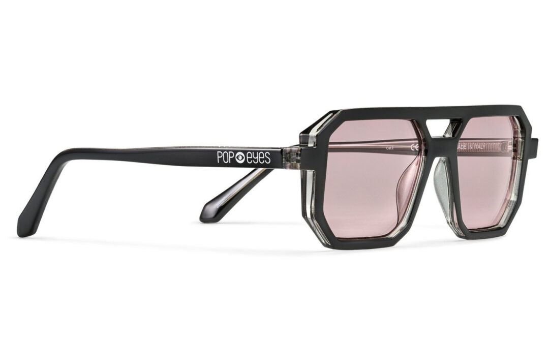 Sonnenbrille POP EYES | FRANKIE | Shiny Black Pink