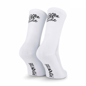 Bike Socken POP TOES | DAN | Coffee Ride - White | Size 43-46