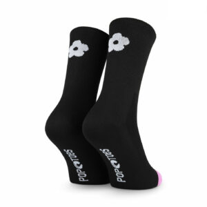 Bike Socken POP TOES | DAN | Flowers - Black | Size 39-42