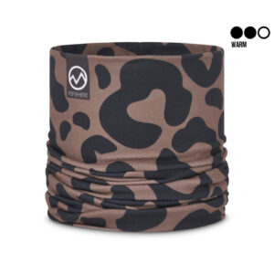 Neckwarmer FLEECE | POP HEAD | JULIE | Leo Black Brown BIG
