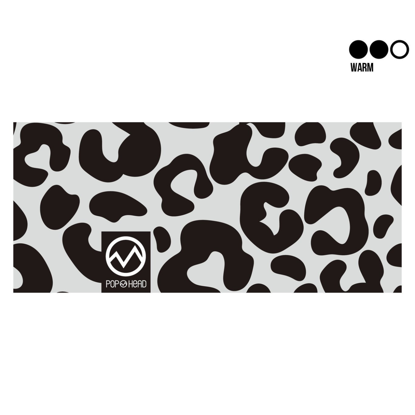 Stirnband MEDIUM | POP HEAD | MILLIE | Leo Black Grey BIG