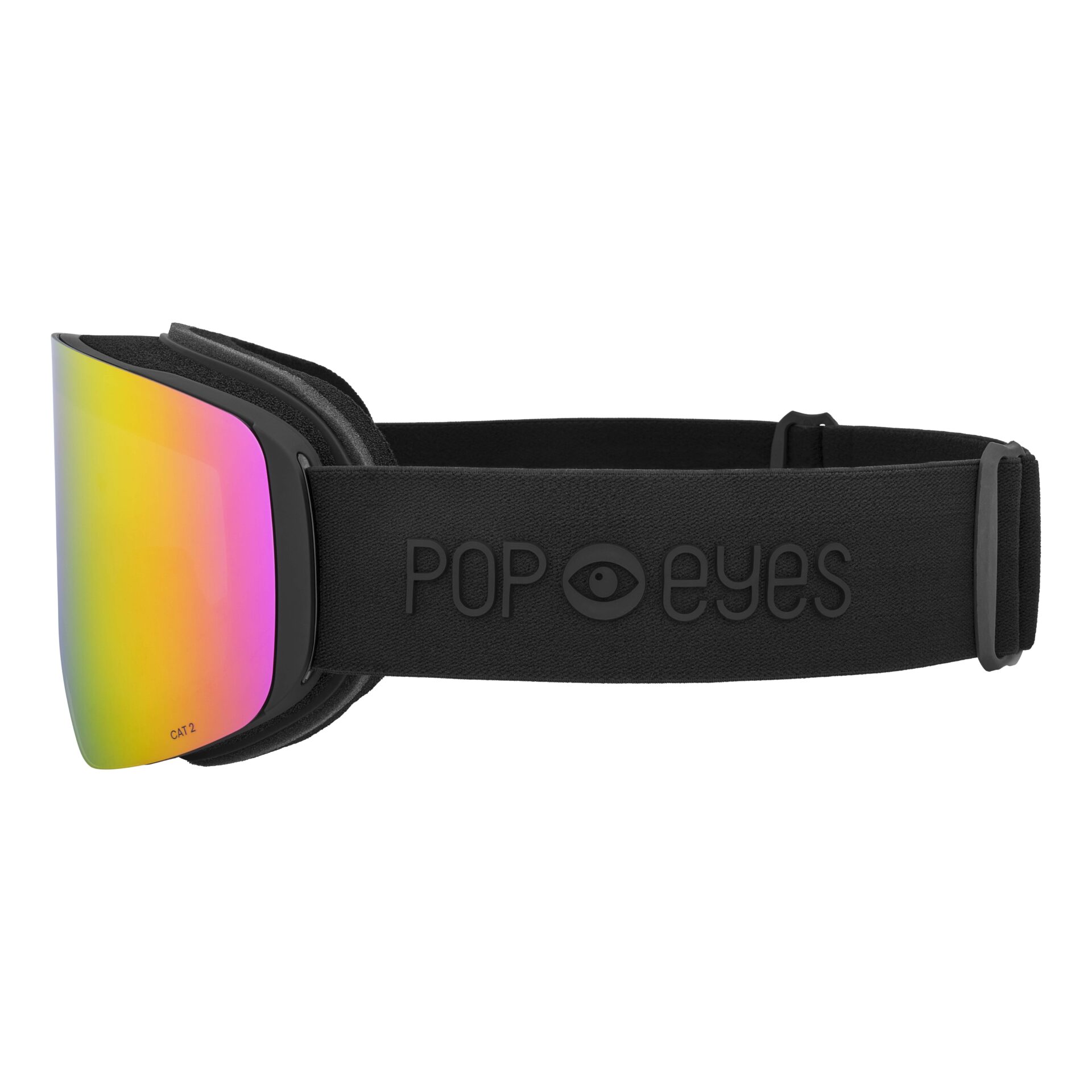 Skibrille | POP EYES | JAMIE CLEAN COLLECTION | mit magnetischer Wechselscheibentechnologie | ALL BLACK | PINK – Bild 2