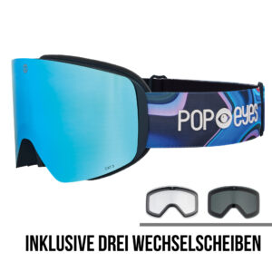 Skibrille | POP EYES | JAMIE WILD | mit magnetischer Wechselscheibentechnologie | COOL WAVES