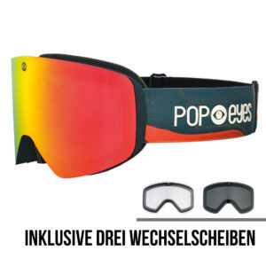 Skibrille | POP EYES | JAMIE WILD | mit magnetischer Wechselscheibentechnologie | HOT WAVES
