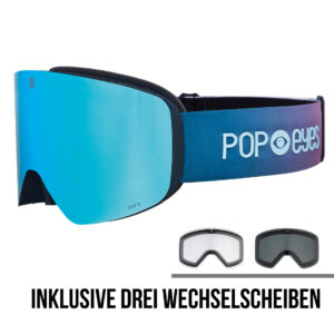 Skibrille | POP EYES | JAMIE CLEAN COLLECTION | mit magnetischer Wechselscheibentechnologie | PINK FLOW
