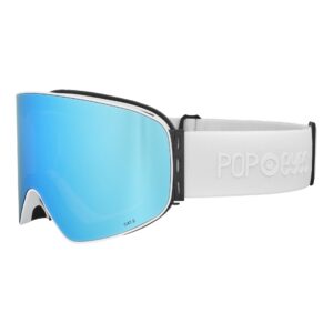 Skibrille | POP EYES | LARRY | PURE WHITE|Ice BLUE