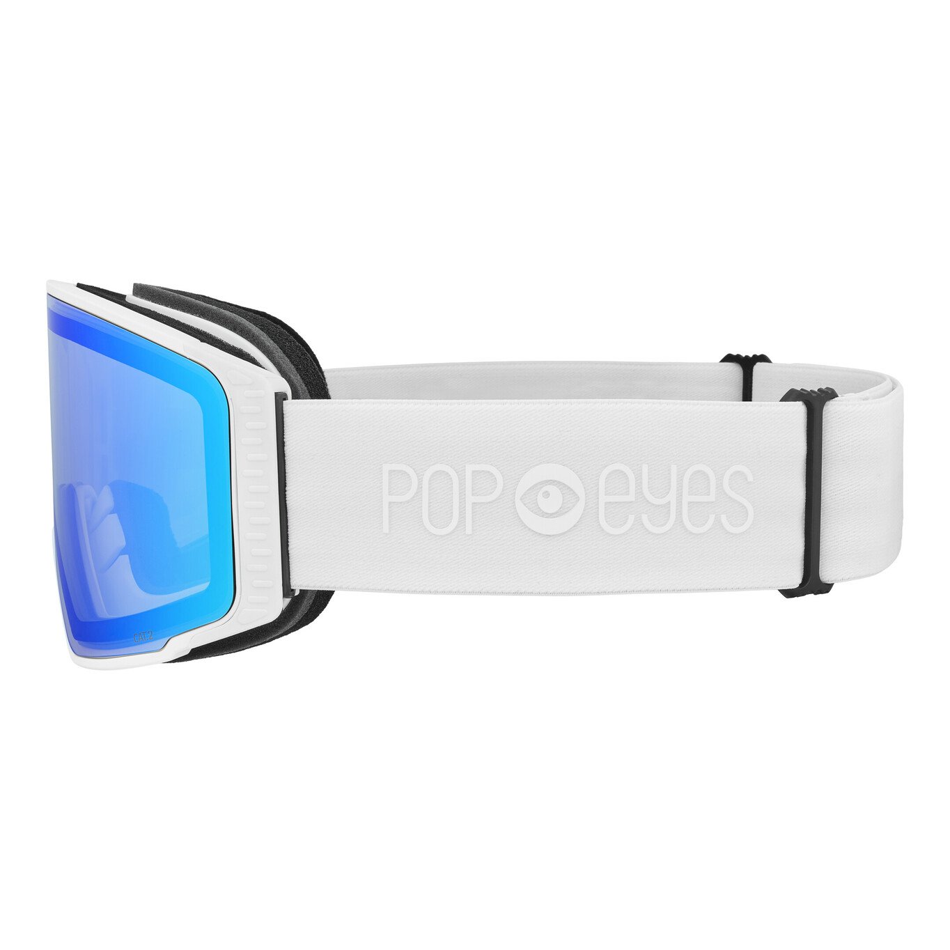 Skibrille | POP EYES | NICK HD | kontrastverstärkende High-Definition-Optik | ALL WHITE HD BLUE – Bild 2