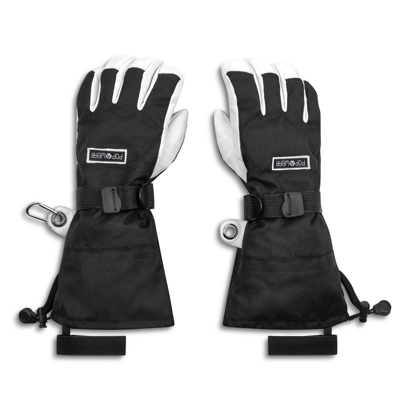 Premium 2-in-1 Ski-Handschuh | POP WEAR | CHARLIE | Black WHITE | Size: L – Bild 2