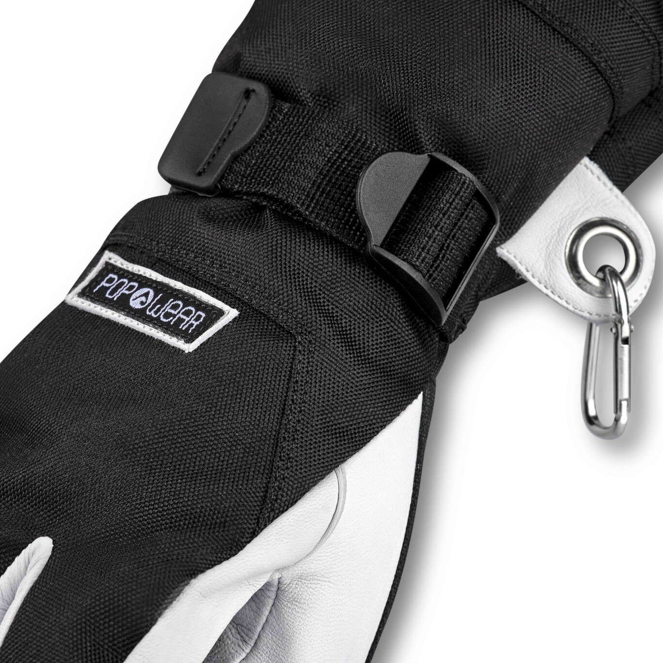 Premium 2-in-1 Ski-Handschuh | POP WEAR | CHARLIE | Black WHITE | Size: L – Bild 4