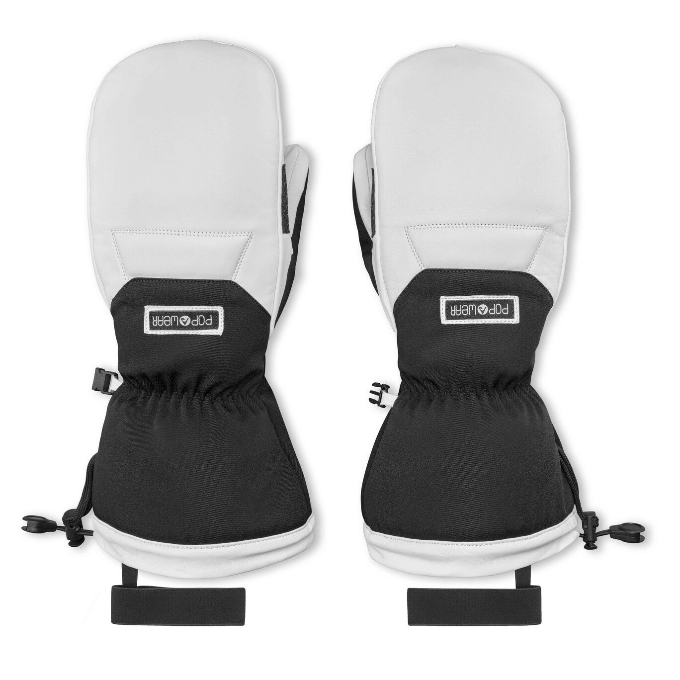Premium Ultra-Warm Ski-Fäustling | POP WEAR | MIKKA | White Black | Size: M – Bild 2